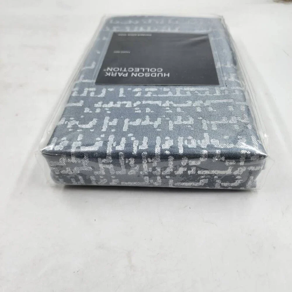 Hudson Park Collection Rayon-Blend Faded Geometric Sham Standard Slate